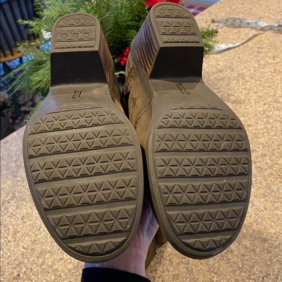 Teva Tall Leather Brown Boots Waterproof Casual 7 1103232 Anaya Heeled Heel - Picture 13 of 17